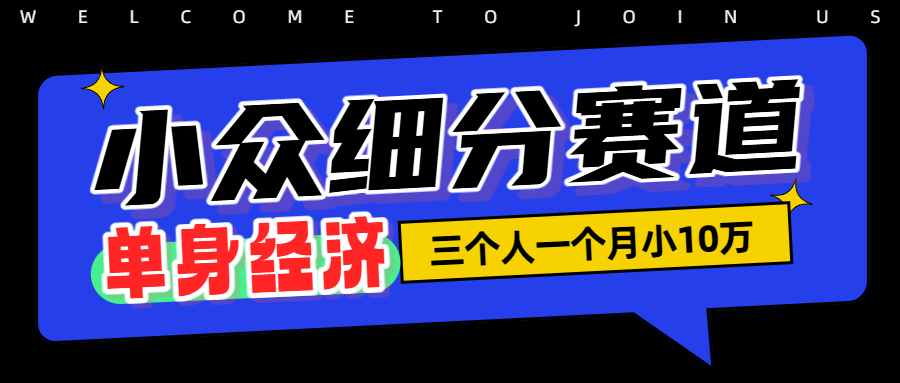 小众流量掘金,三个人一月小10W